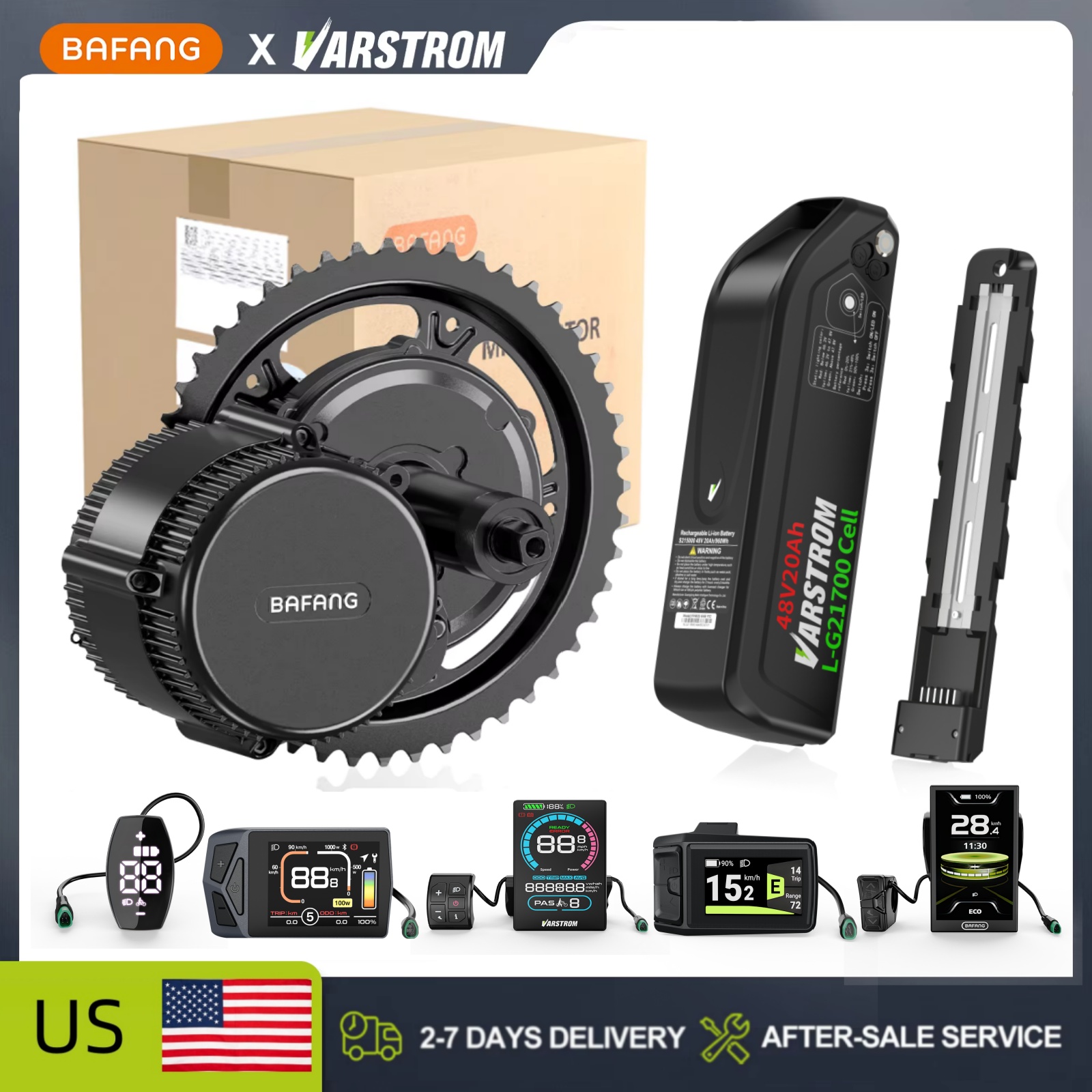 Side Hung Mid Drive Motor Kit - [Stock US] Kits de conversion de
