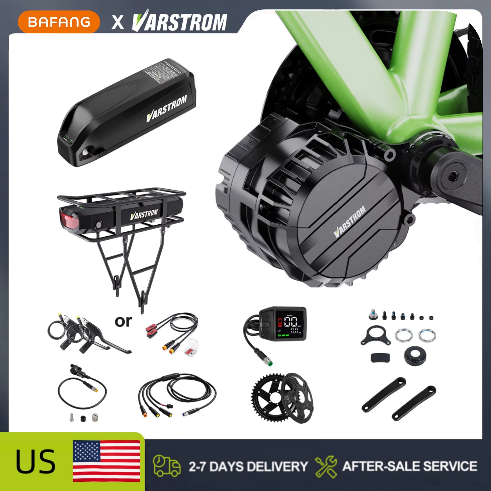 Side Hung Mid Drive Motor Kit - Kits de moteur central Varstrom 750W